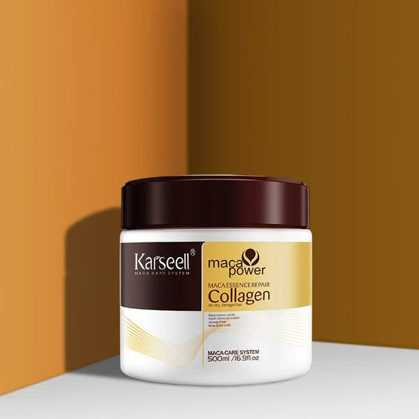 Karseell Maca Essence Hair Collagen 500ml container for dry hair