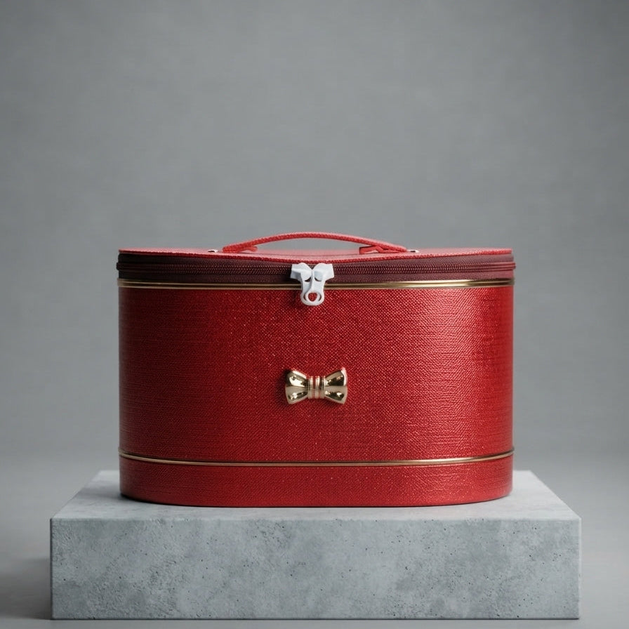 Zeeno Place Red Vanity Case and Cosmetic Organizer