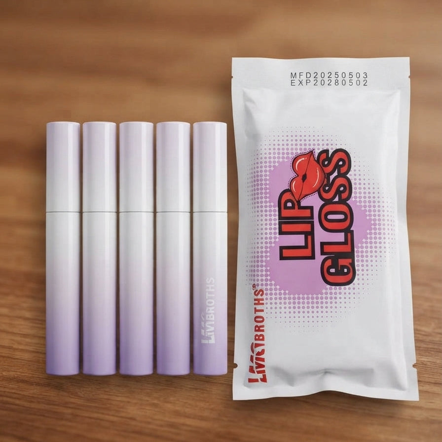Zeeno Place 5-Piece Gradient Lip Gloss Set and Packaging Pouch