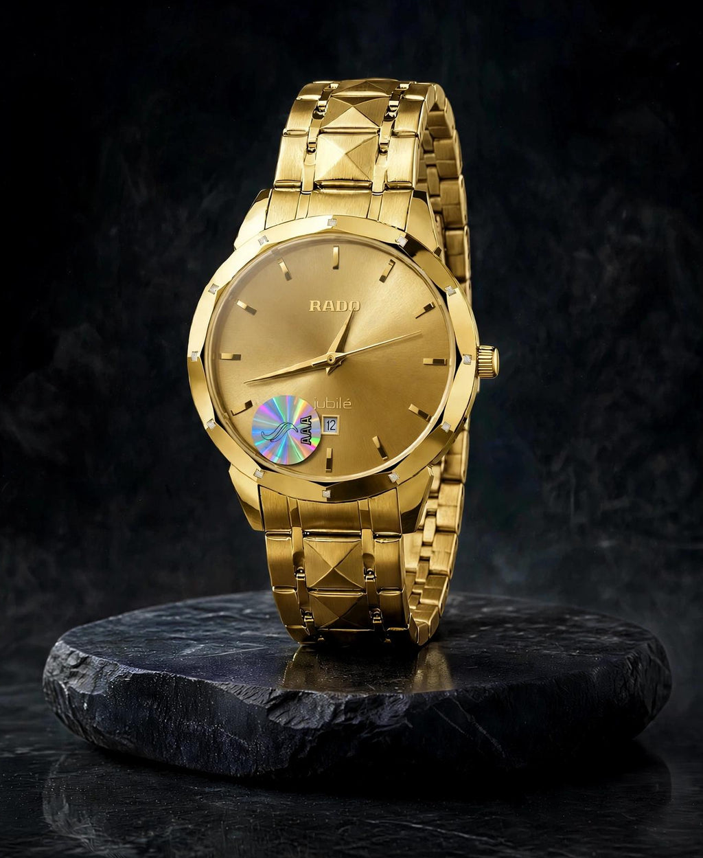 Zeeno Place Luxury Jubile Gold Stainless Steel Watch